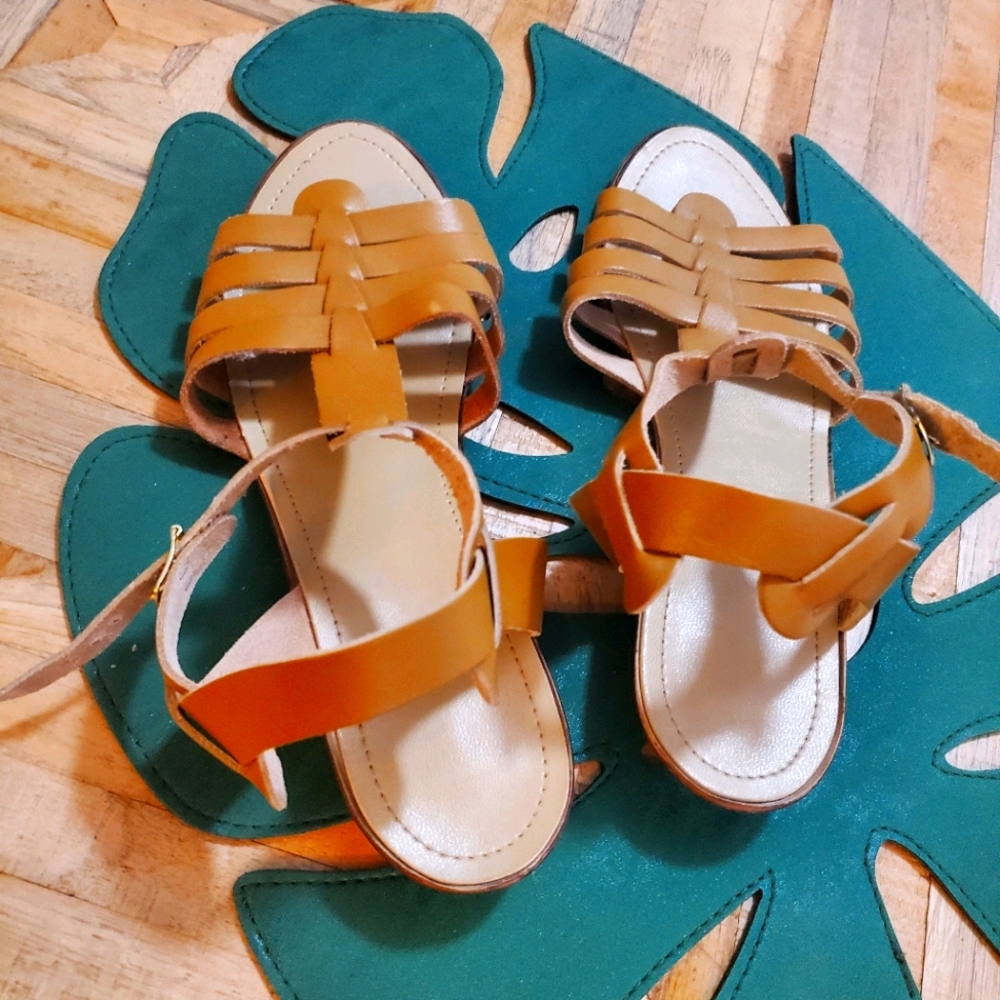 2 for $20🌈 Vintage leather gladiator sandals sz 9